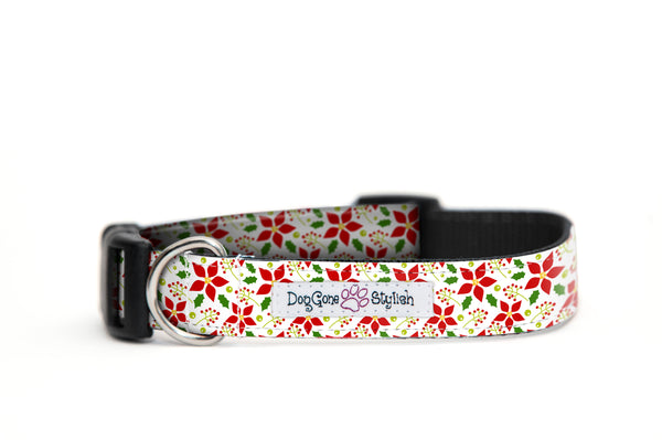 Poinsettia store dog collar